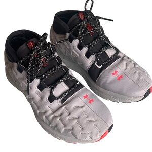 Under Armour Women’s 9.5 Charged Running Shoes Gray Black Neon